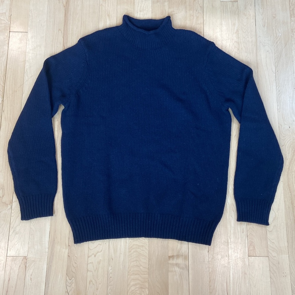 NWT Vineyard Vines Mens Chunky Roll Neck Sweater. Nautical Navy Medium